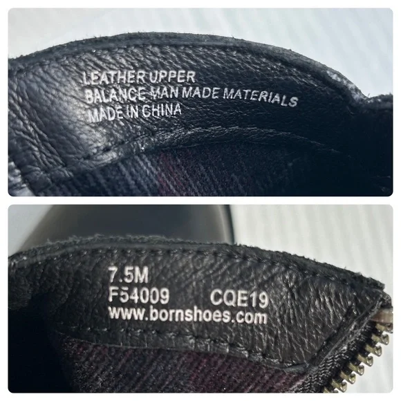 Born Carmel Harness Booties Black Leather Size 7.5 - Picture 8 of 9